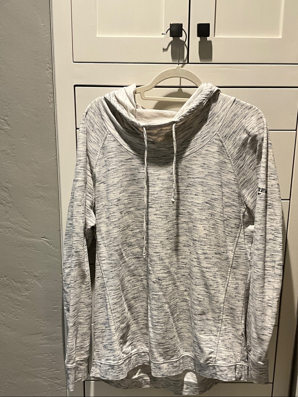 Cutter & Buck Heathered Light Gray Cowl Neck Pullover